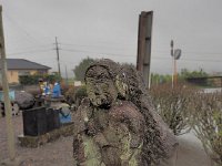 南岡松の田の神  田の神通りに沢山の田の神が置かれている